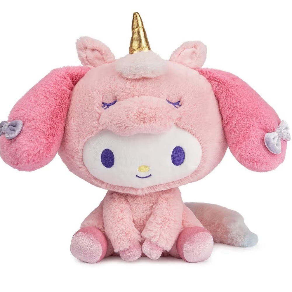 Medium sized Sanrio Pink My Melody Unicorn Stuffed Animal - Like New